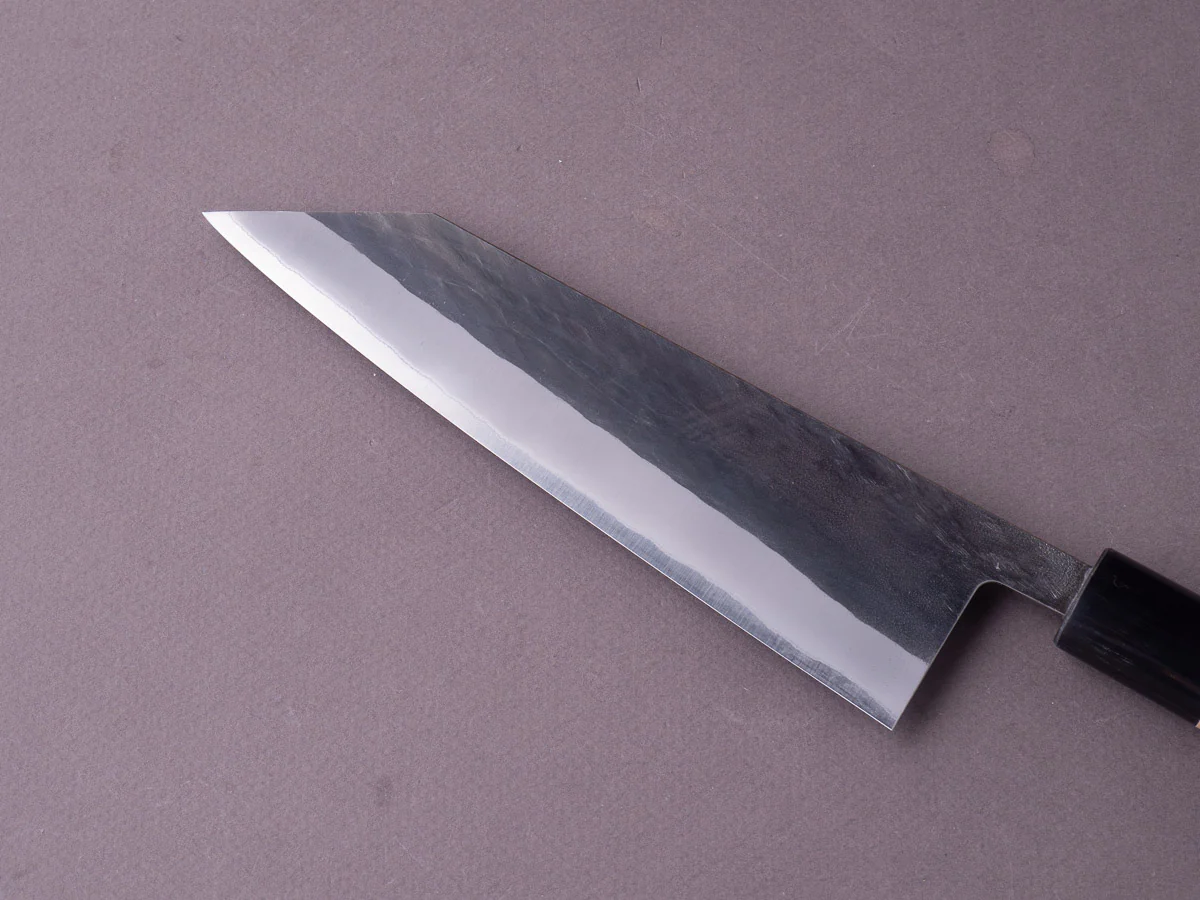 Hitohira - TD - Blue #2 - Stainless Clad - Kurouchi - Bunka - 170mm - Magnolia D-Shaped Handle - Image 12