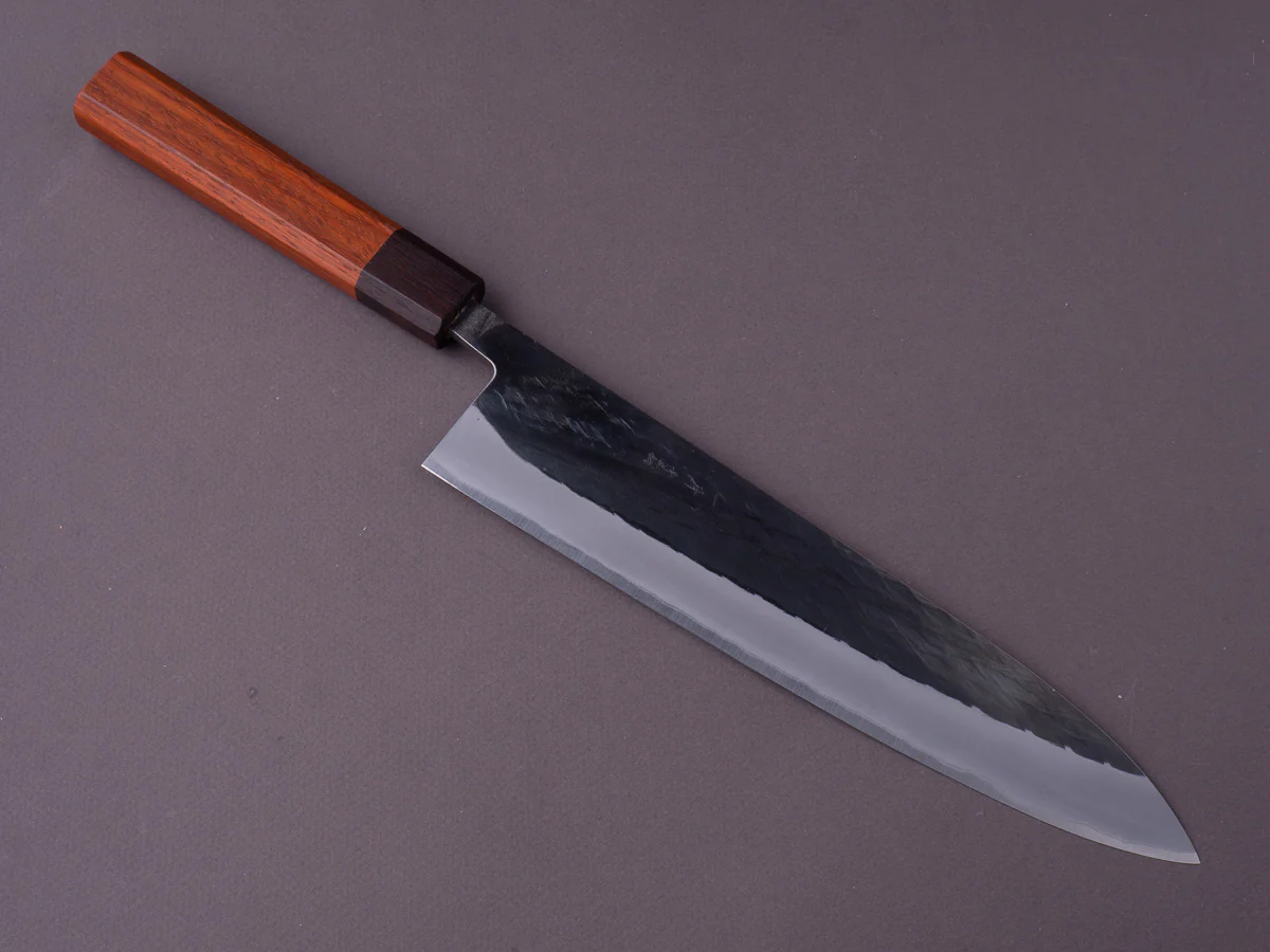 Hitohira - TD - Blue #2 - Stainless Clad - Kurouchi - Gyuto - 240mm - Padauk Handle