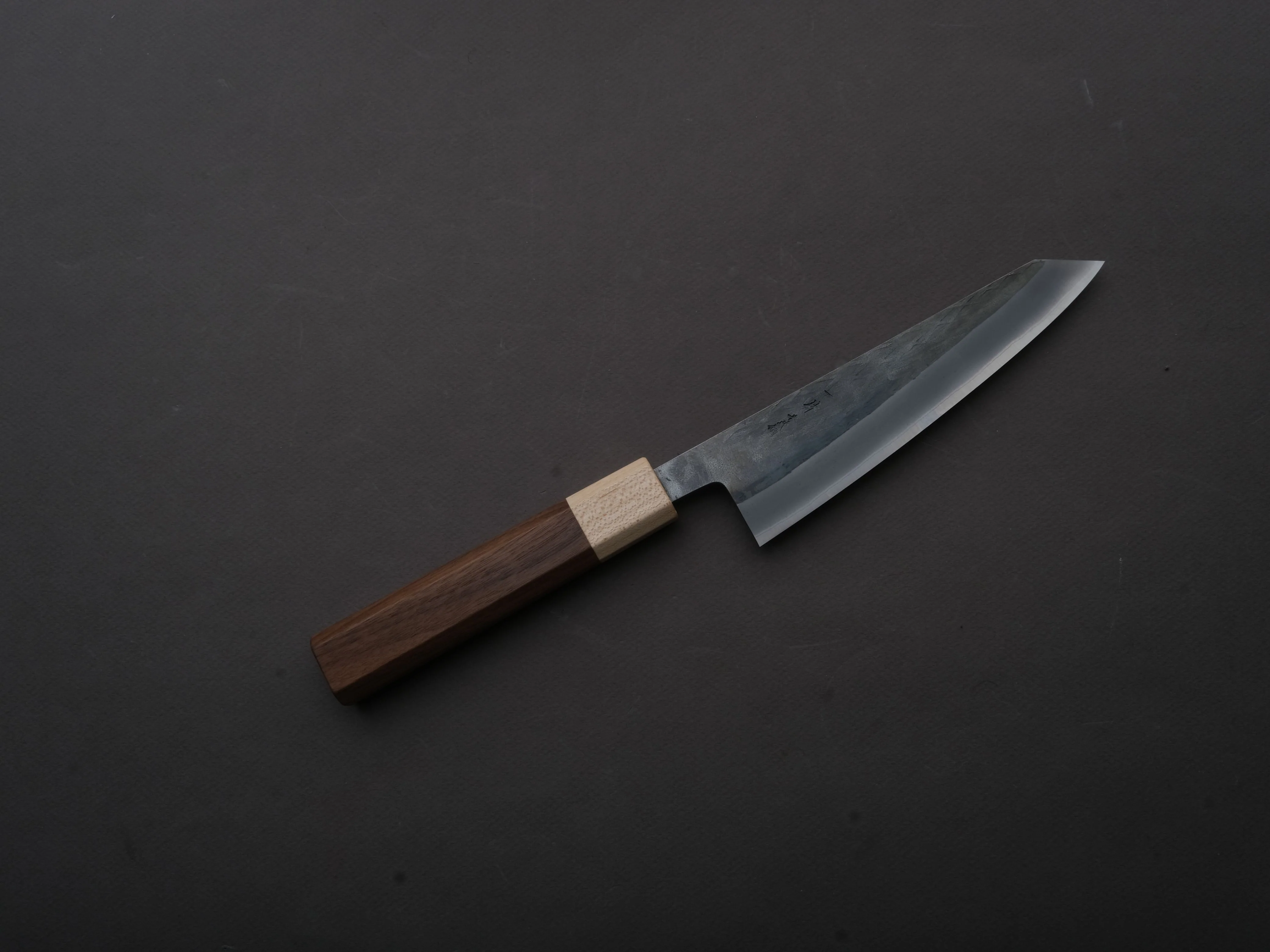 Hitohira - TD - Blue #2 - Stainless Clad - Kurouchi - Honesuki Kaku - 150mm - Walnut Handle