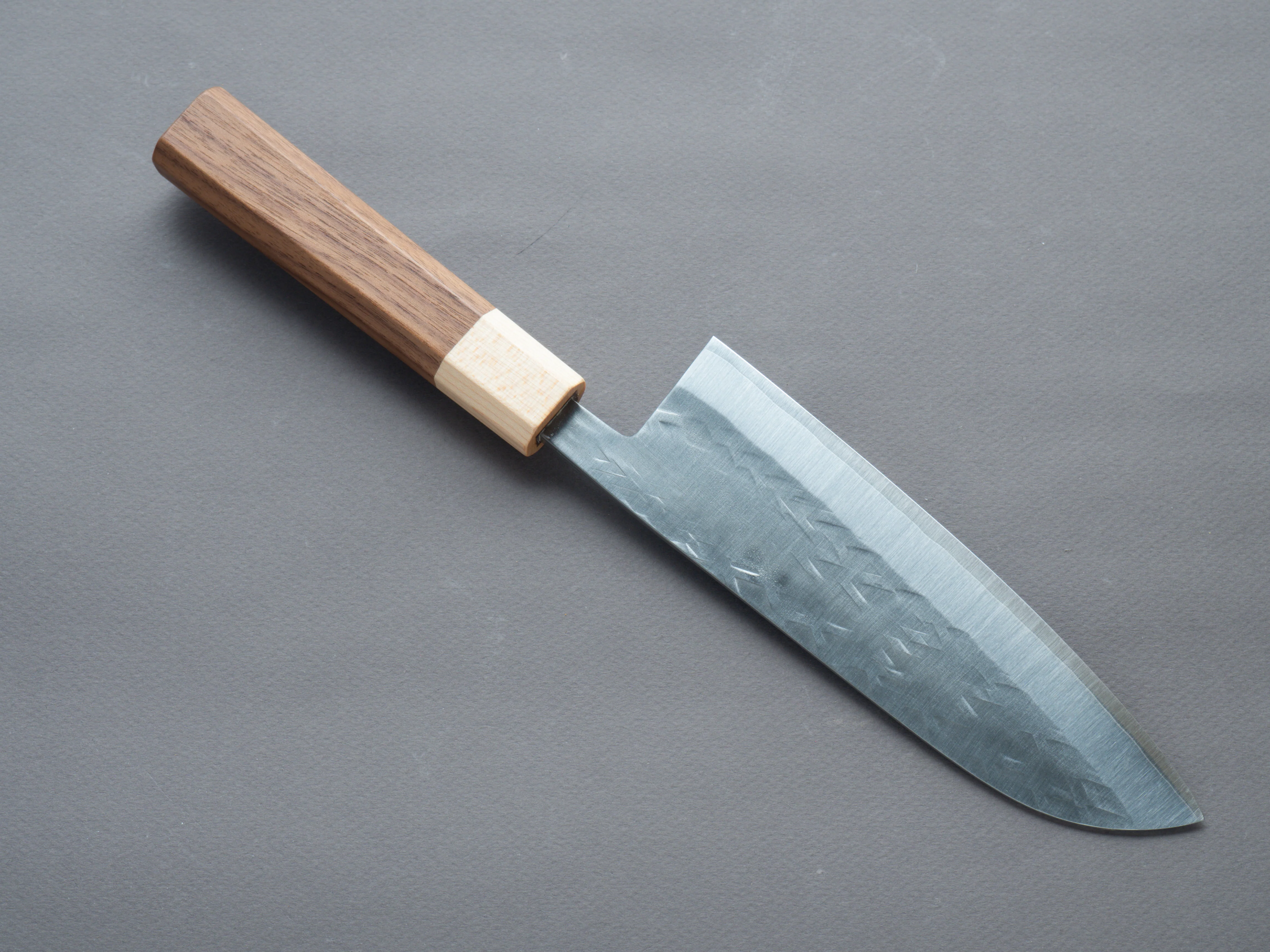 Hitohira - TD - SLD - Tsuchime - Santoku - 165mm - Walnut Handle - Image 2
