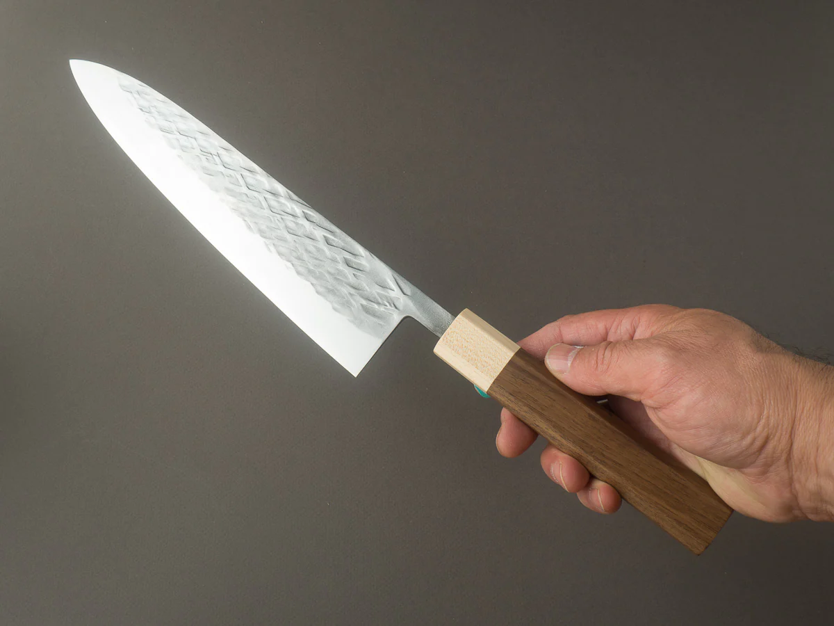 Hitohira - TD - SLD - Tsuchime - Gyuto - 210mm - Walnut Handle - Image 6