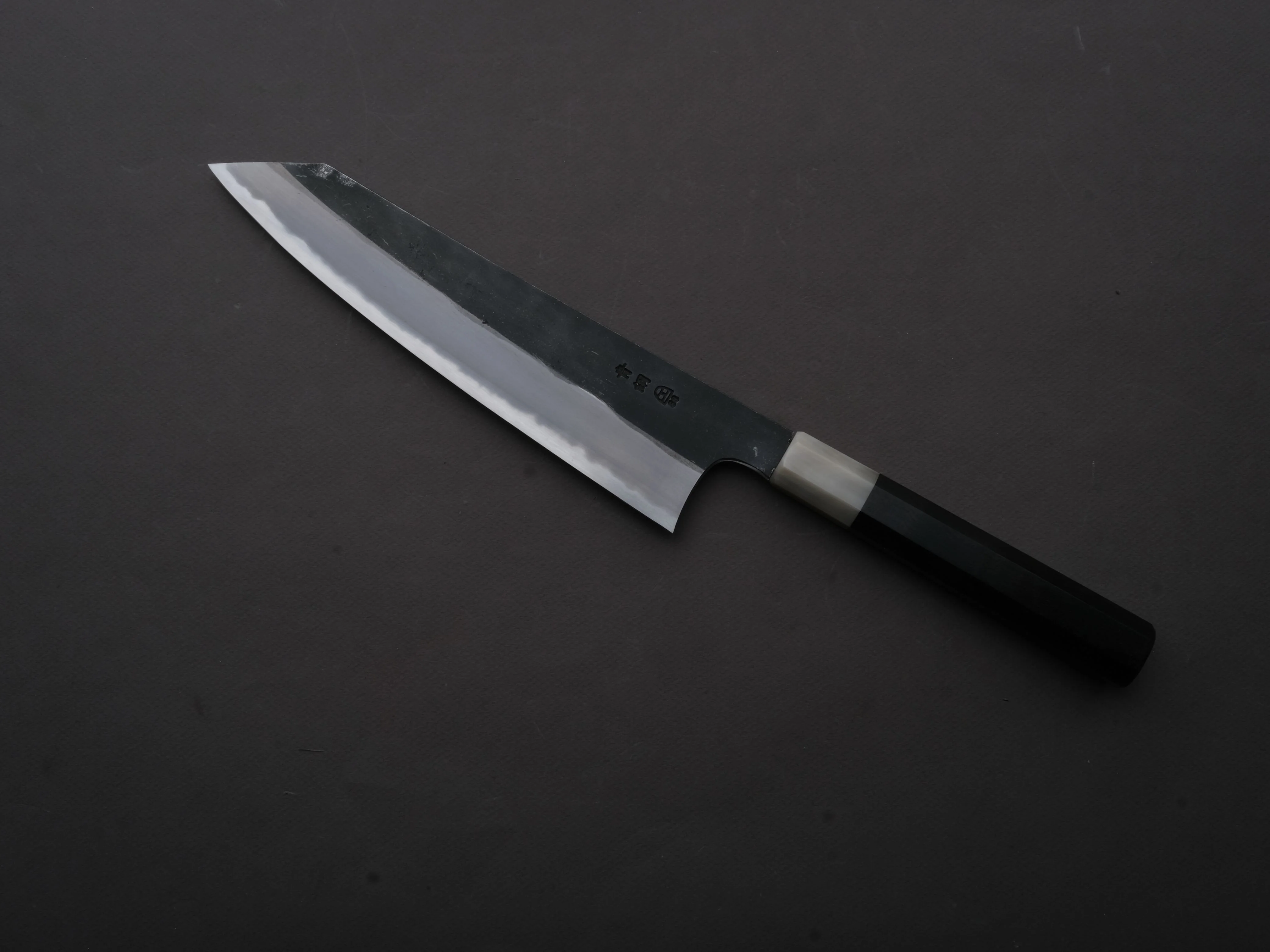 Hitohira - Togashi - Blue #2 - Kurouchi - Kiritsuke Gyuto - 240mm - Ebony Handle - Image 2