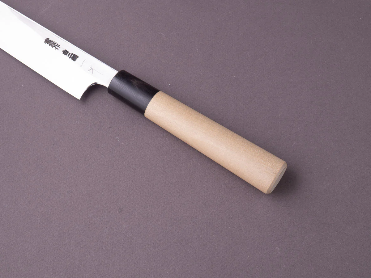 Hitohira - Togashi - Tachi - White #2 - 270mm Yanagiba - D-Shaped Ho Wood Handle - Saya - Image 6