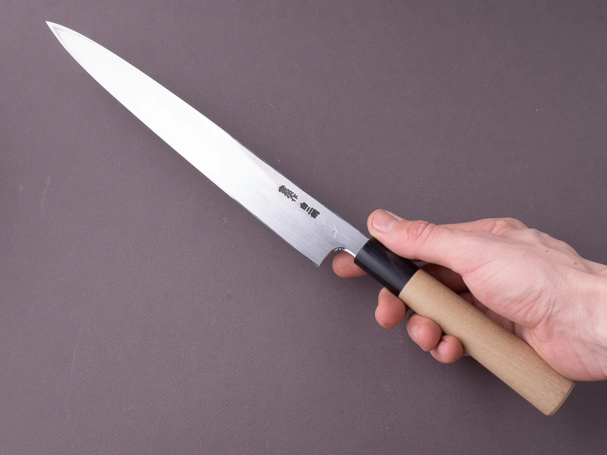 Hitohira - Togashi - Tachi - White #2 - 270mm Yanagiba - D-Shaped Ho Wood Handle - Saya - Image 7