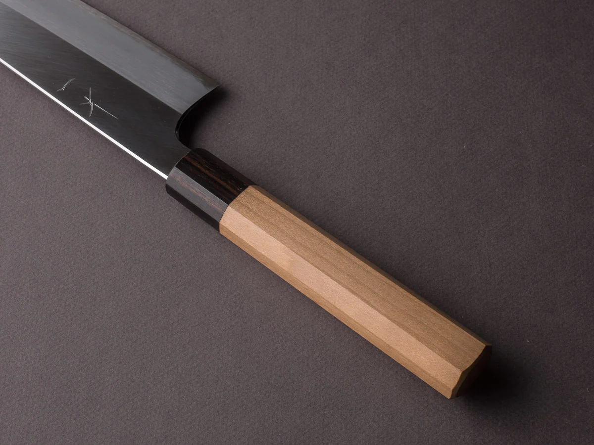 Hitohira - Togashi - White #1 - 240mm Gyuto - Cherry Handle - Image 4