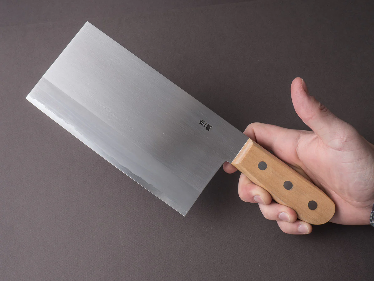 Hitohira - Togashi - White #1 - Stainless Clad - 180mm Chinese Cleaver - Gumi Handle - Image 6