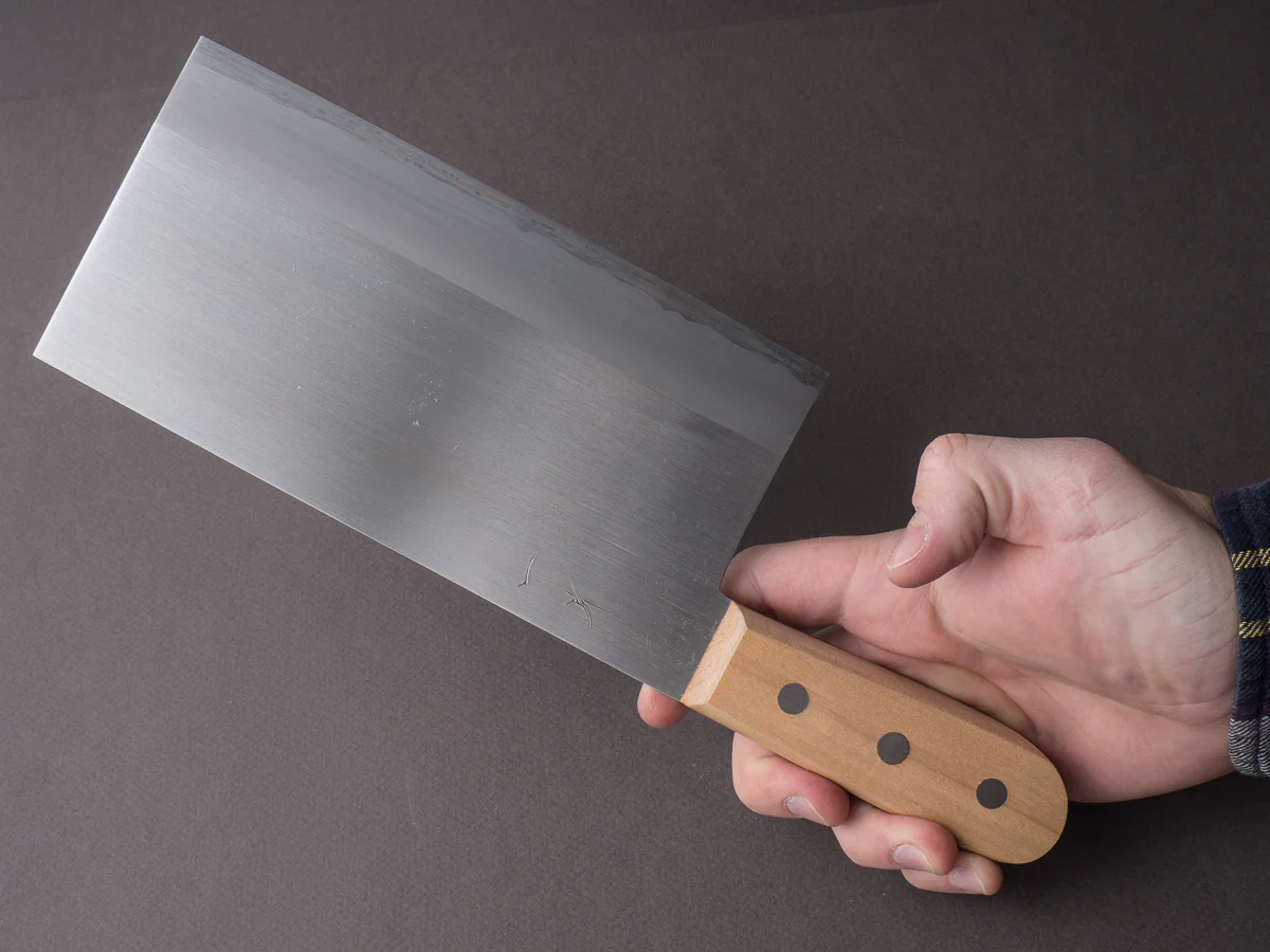 Hitohira - Togashi - White #1 - Stainless Clad - 180mm Chinese Cleaver - Gumi Handle - Image 7