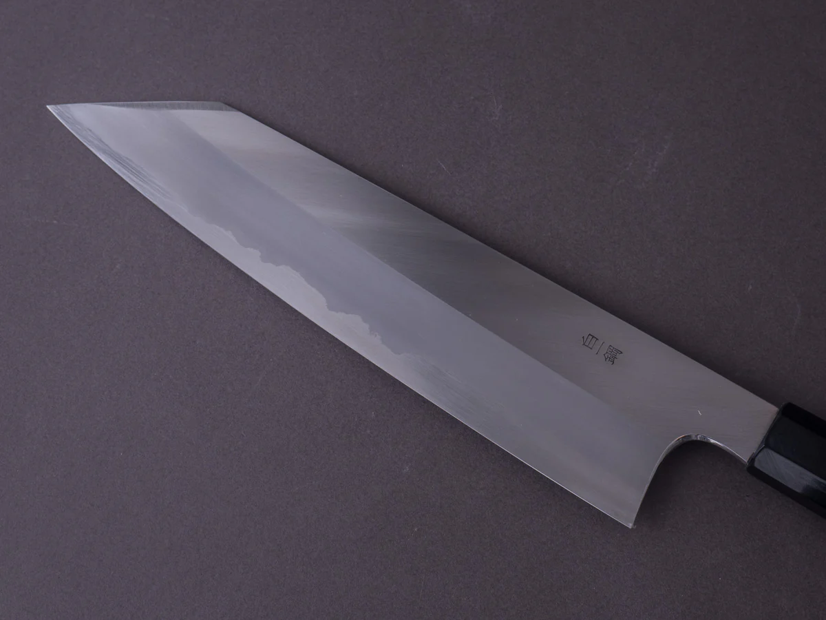 Hitohira - Togashi - White #1 - Stainless Clad - 240mm Kiritsuke Gyuto - Ho Wood Handle - Image 4