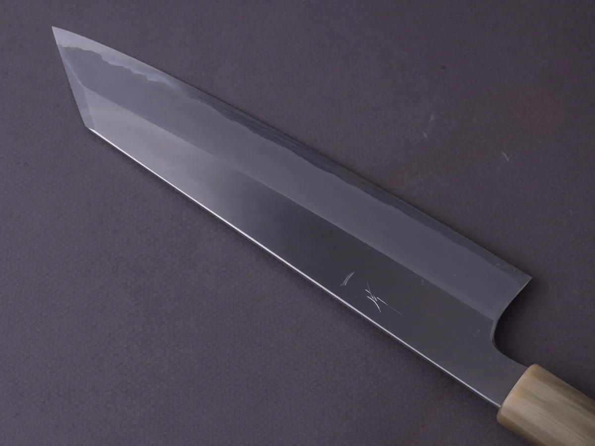 Hitohira - Togashi - White #1 - Stainless Clad - 240mm Kiritsuke Gyuto - Taihei Rosewood Handle - Image 4