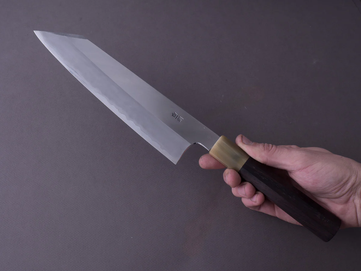 Hitohira - Togashi - White #1 - Stainless Clad - 240mm Kiritsuke Gyuto - Taihei Rosewood Handle - Image 7