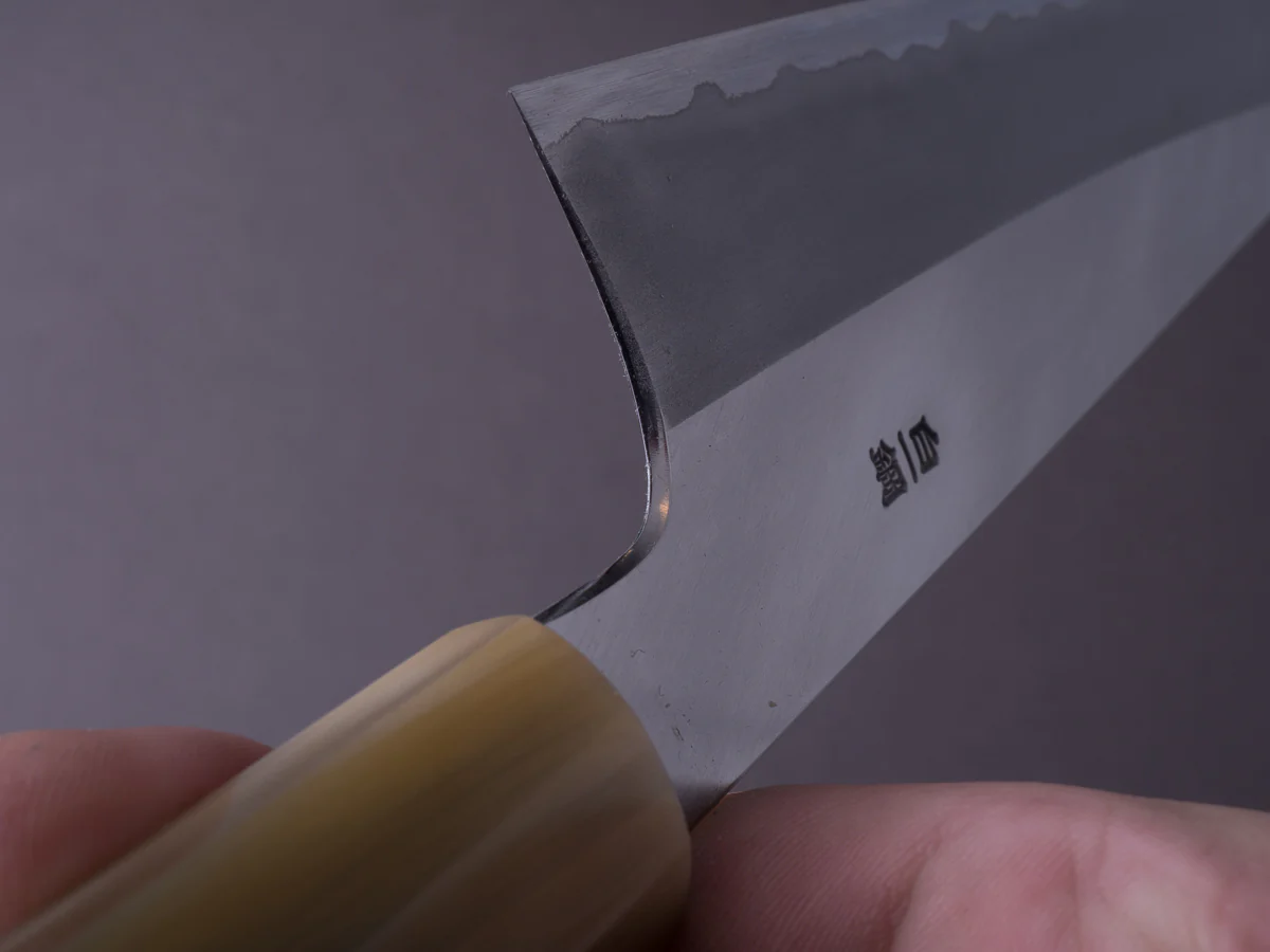 Hitohira - Togashi - White #1 - Stainless Clad - 240mm Kiritsuke Gyuto - Taihei Rosewood Handle - Image 9