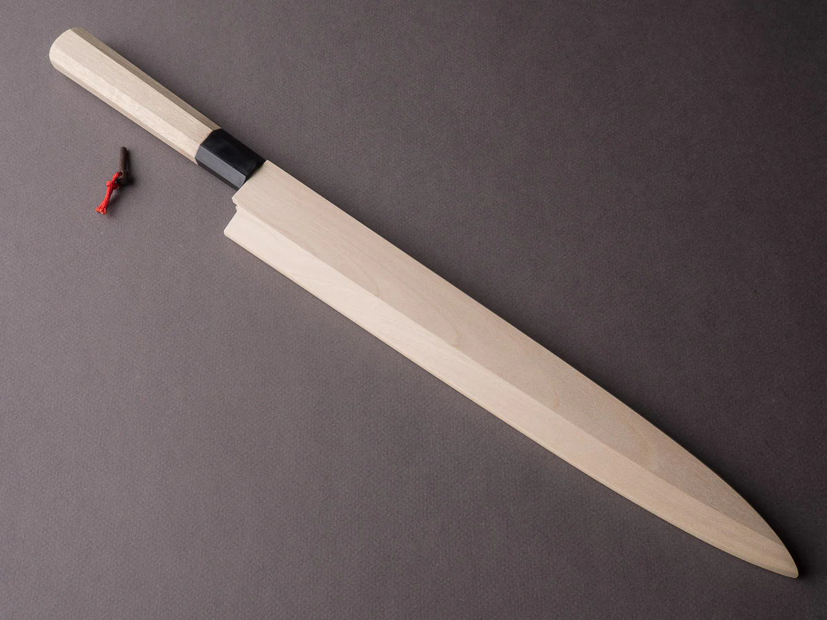 Hitohira - Togashi - Tachi - White #1 - 300mm Yanagiba - Ho Wood Handle - Saya - Image 3