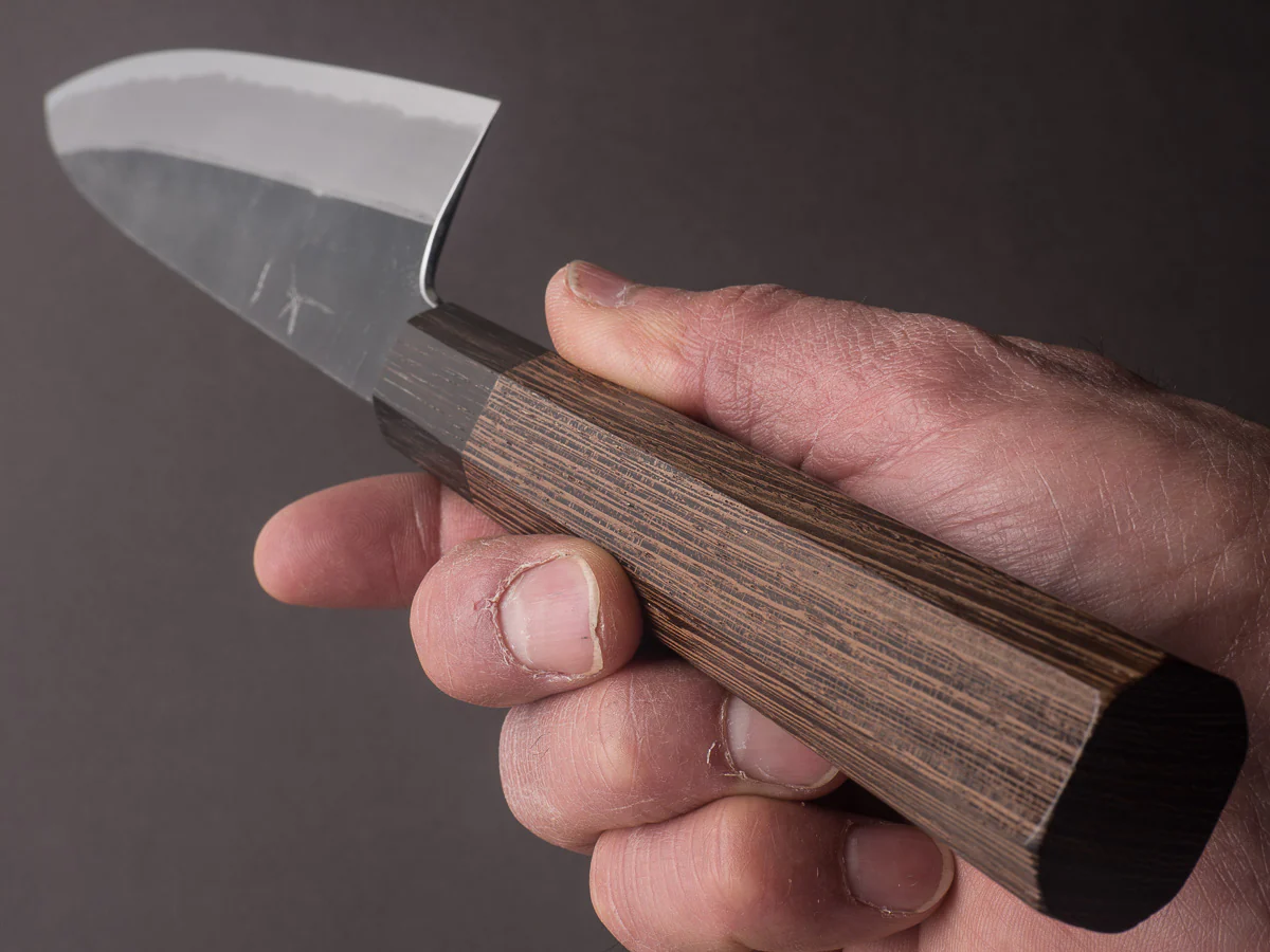 Hitohira - Togashi - White #2 - Kurouchi - 210mm Gyuto - Tagayasan Handle - Image 9