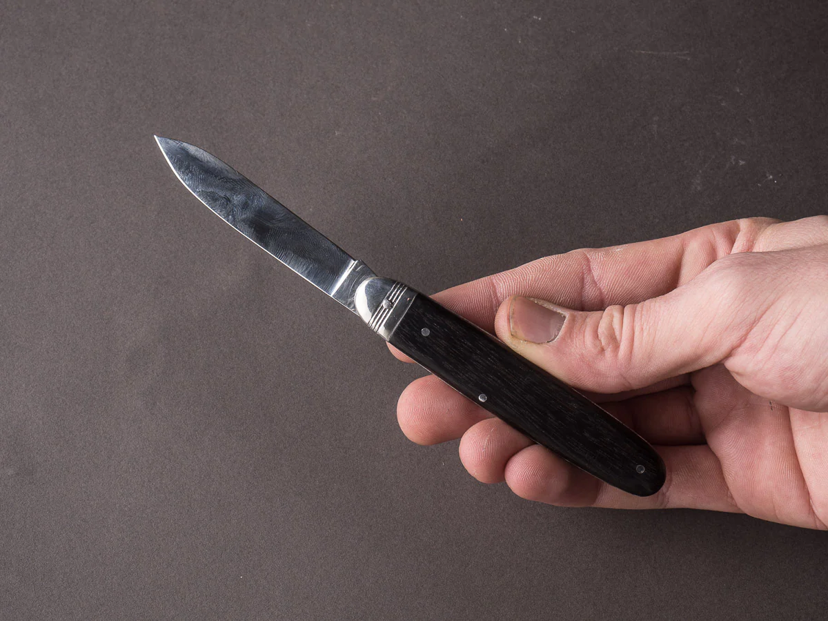 Issard - Navette - 10cm Folding Knife - Spring Lock - Ebony Handle - Image 7