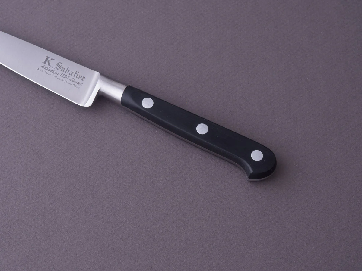 K Sabatier - Authentique 1834 Ltd - Stainless - Paring - 4" - Western Handle - Leather Sheath - Image 4