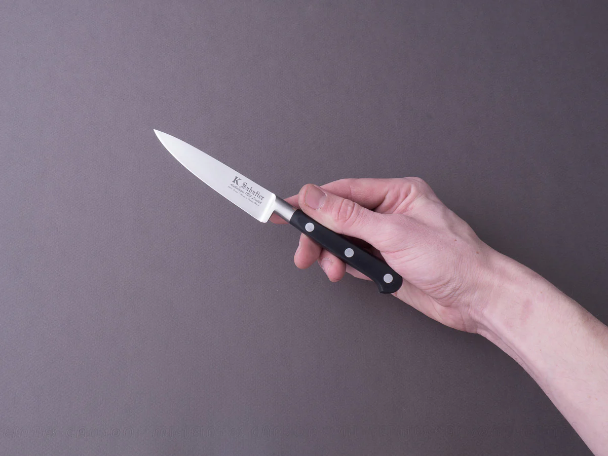 K Sabatier - Authentique 1834 Ltd - Stainless - Paring - 4" - Western Handle - Leather Sheath - Image 5