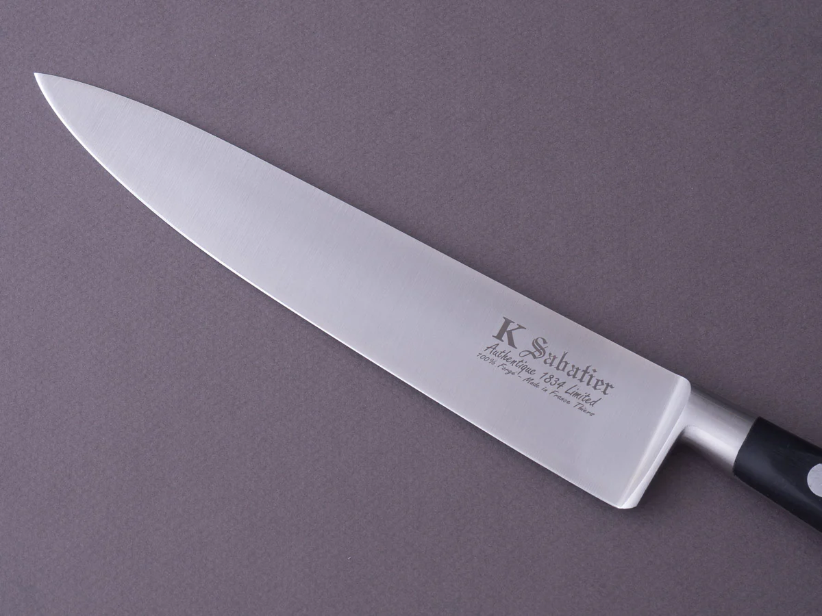 K Sabatier - Authentique 1834 Ltd - Stainless - Chef - 8" - Western Handle - Leather Sheath - Image 3