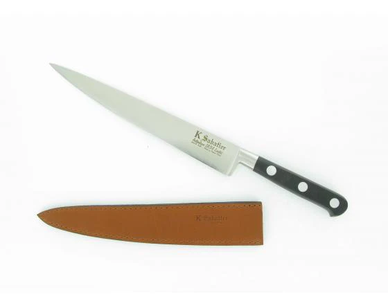 K Sabatier - Authentique 1834 Ltd - Stainless - Slicer - 8" - Western Handle - Leather Sheath - Image 3