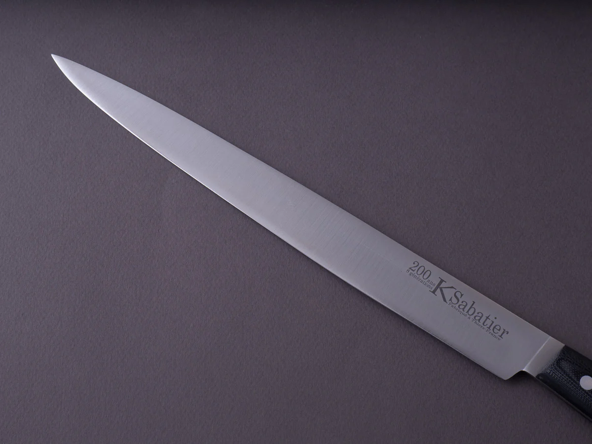 K Sabatier - 200 Range - 14C28N - 10" Slicer - G10 Handle - Leather Sleeve - Image 3