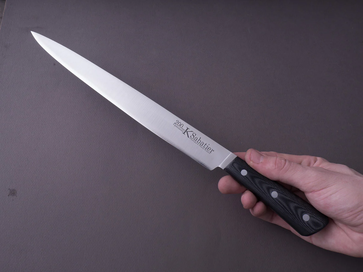 K Sabatier - 200 Range - 14C28N - 7" Fillet - G10 Handle - Leather Sleeve - Image 5