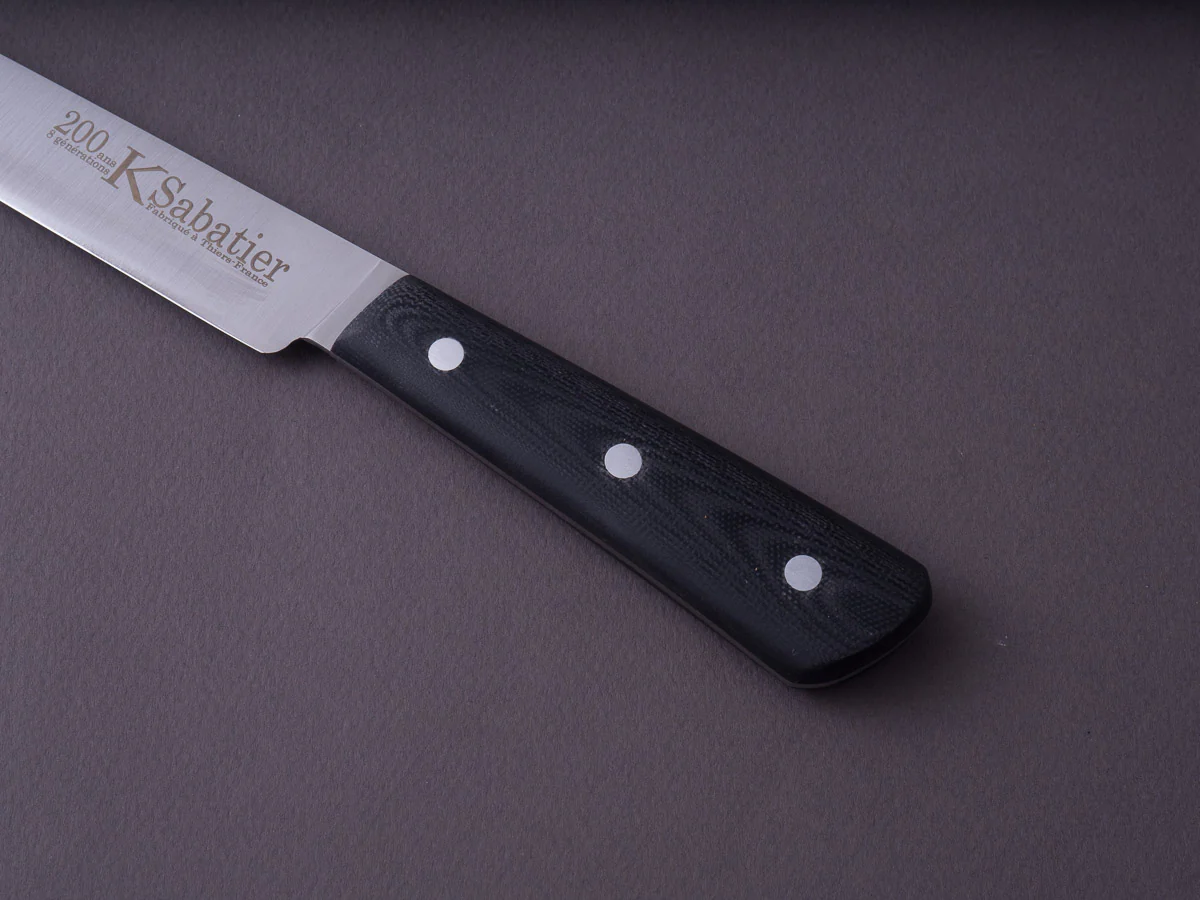 K Sabatier - 200 Range - 14C28N - 7" Slicer - G10 Handle - Leather Sleeve - Image 4