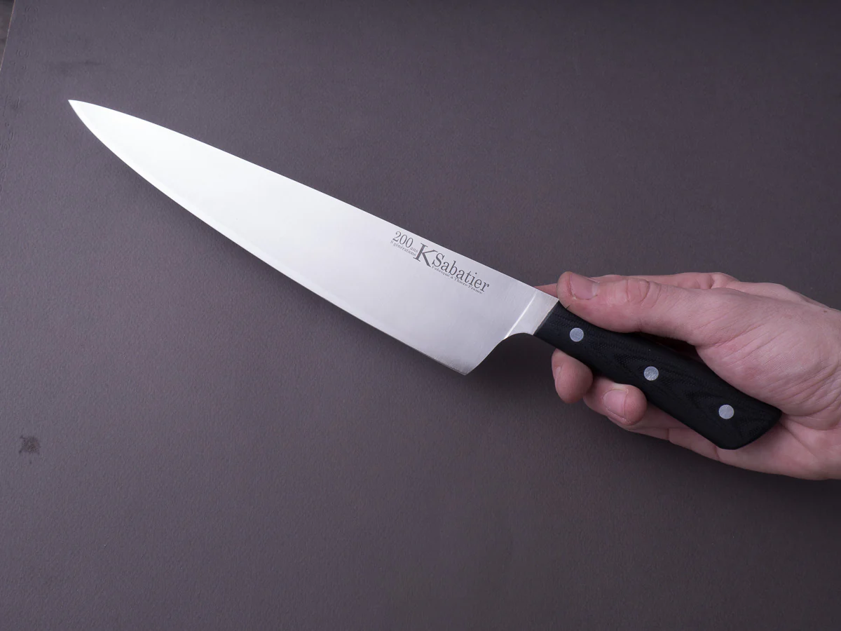 K Sabatier - 200 Range - 14C28N - 10" Chef - G10 Handle - Leather Sleeve - Image 8