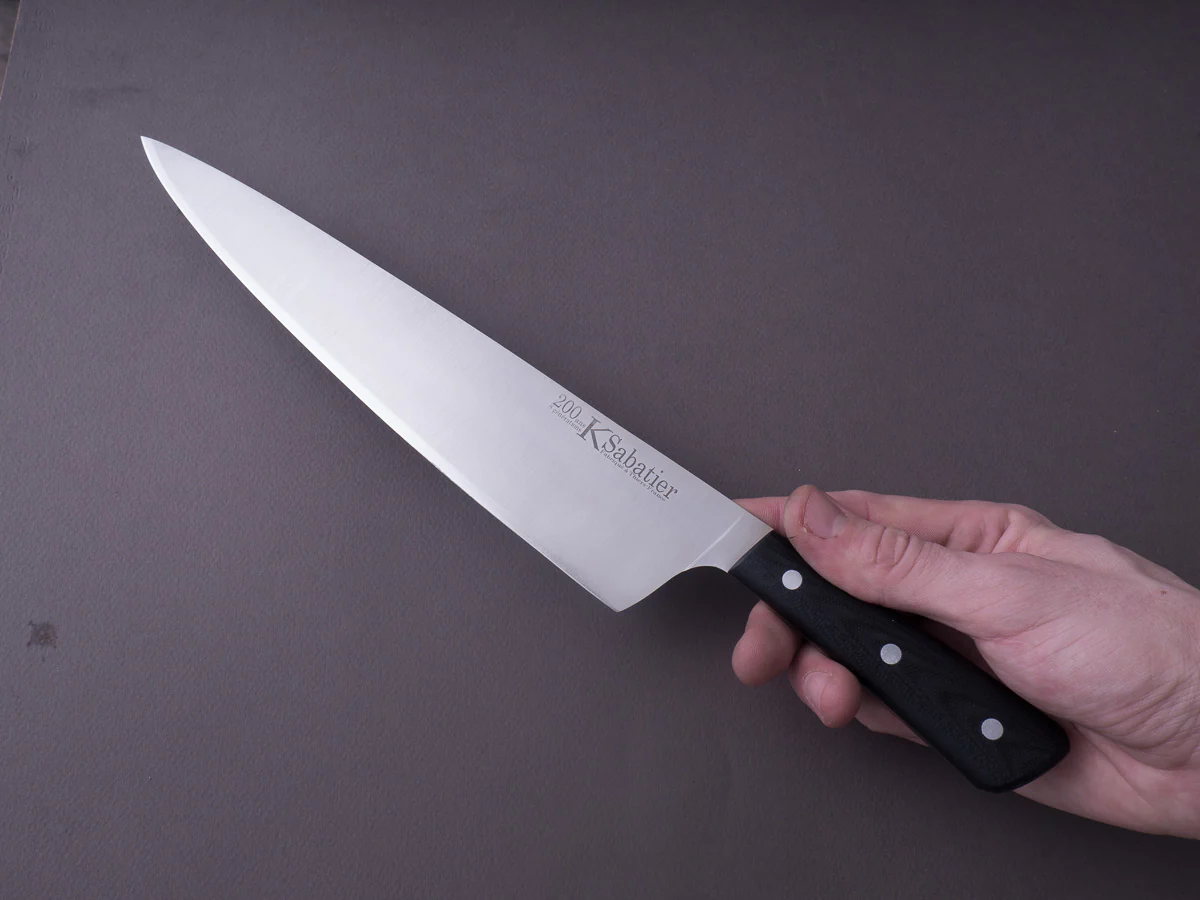 K Sabatier - 200 Range - 14C28N - 10" Chef - G10 Handle - Leather Sleeve - Image 9