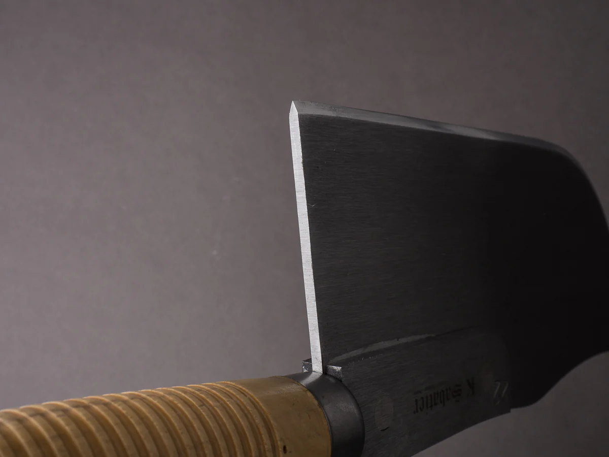 K Sabatier - Curved Leaf Cleaver - Carbon - 10" No. 22 - Boxwood Handle - Image 10