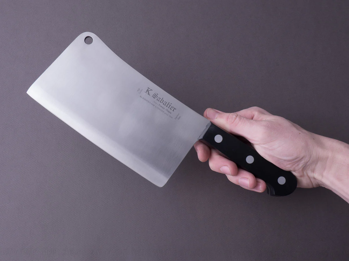 K Sabatier - Authentique - Stainless - Meat Cleaver - 7" - Western Handle - Image 5