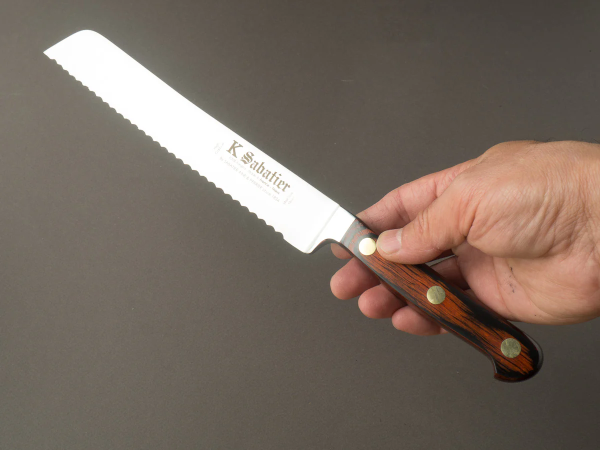 K Sabatier - Auvergne - Stainless - 8" Bread Knife - Western Handle - Image 5