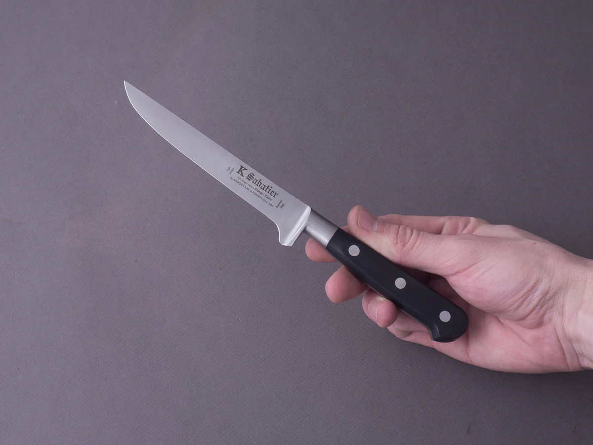 K Sabatier - Authentique - Carbon - Boning Knife - 5" - Western Handle - Image 6