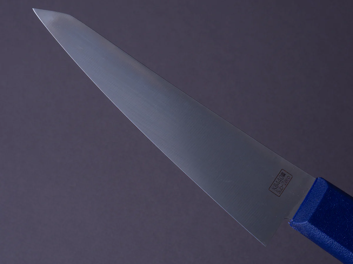 Kanehide - Bessaku - Stainless - 150mm Honesuki Kaku - Blue Elastomer Handle - Image 4