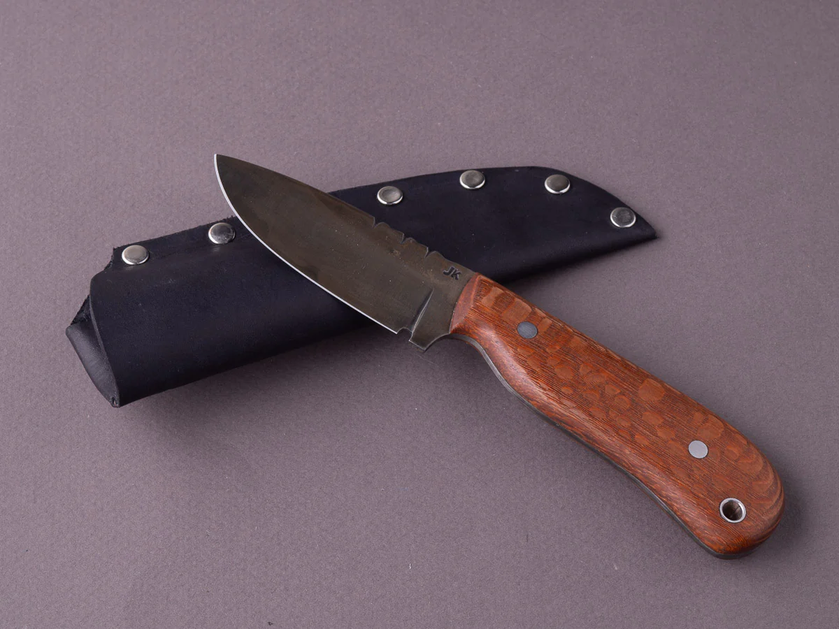Jordan Kepler - Fixed Blade - 80CRV2 - Ridge Runner - Lacewood Handle