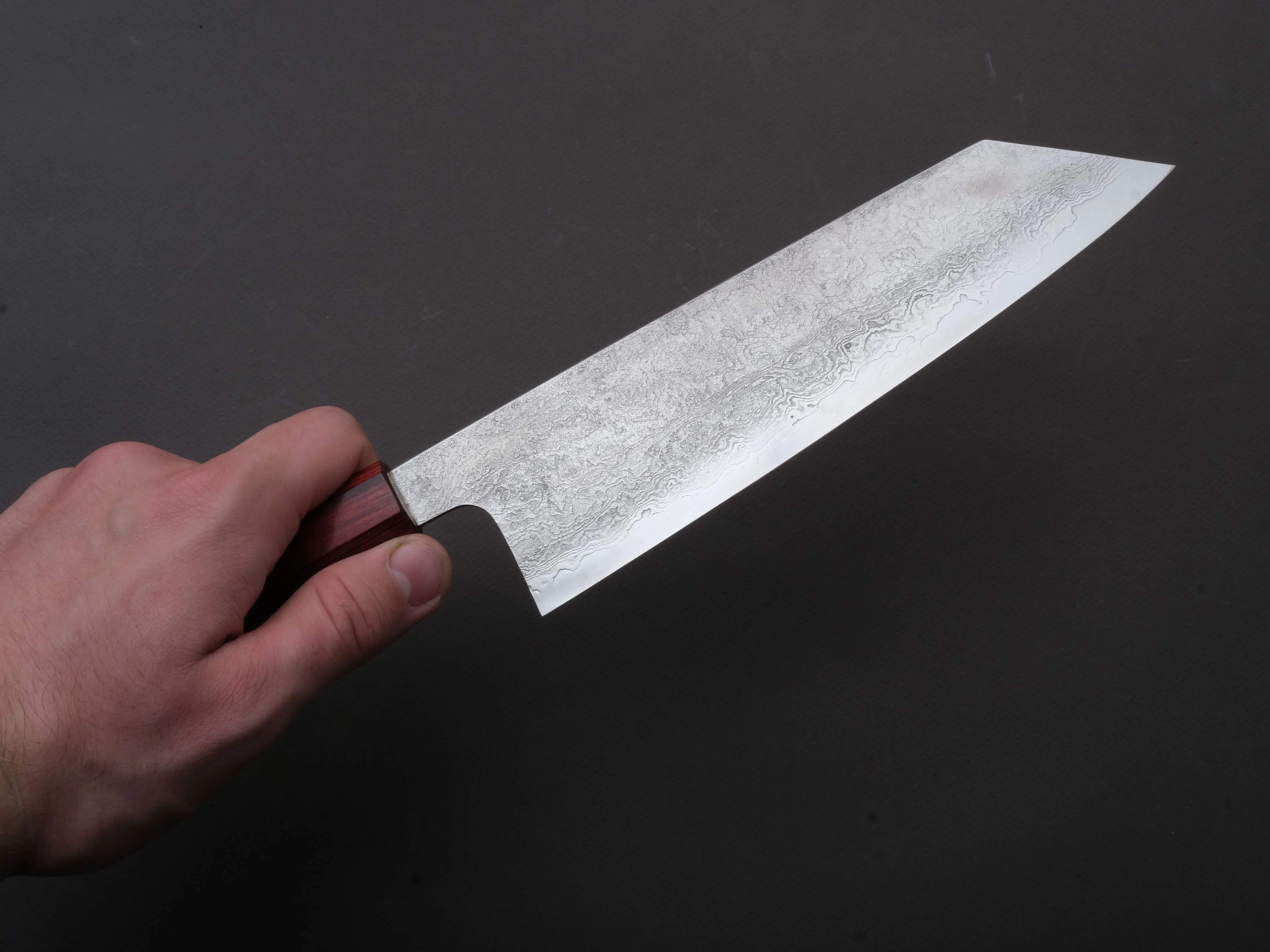 Kudo Knife Forge - VG10 - Damascus - Bunka - 210mm - Rosewood Handle - Image 3