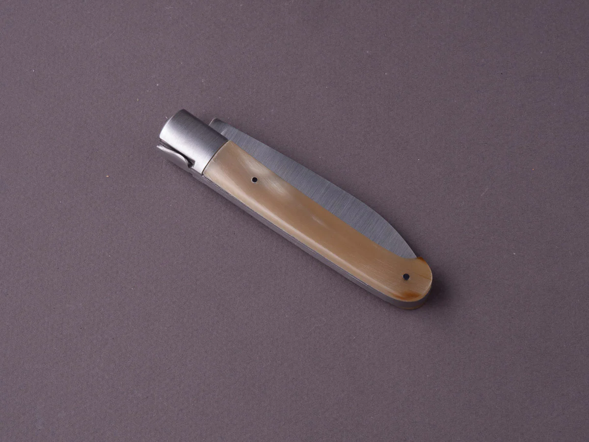 Laguiole en Aubrac - Folding Knife - 11cm Sauveterre - Blonde Horn - Bolster - Image 3