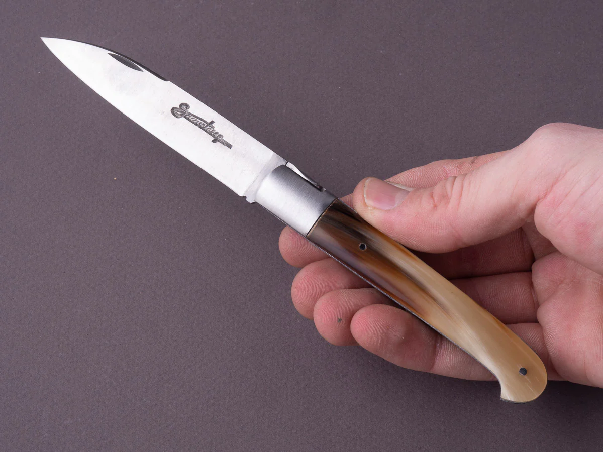 Laguiole en Aubrac - Folding Knife - 11cm Sauveterre - Blonde Horn - Bolster - Image 6