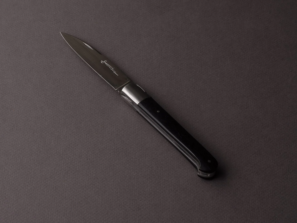 Laguiole en Aubrac - Folding Knife - Slip Joint - Sauveterre - 85mm - Ebony - Bolster - Image 2