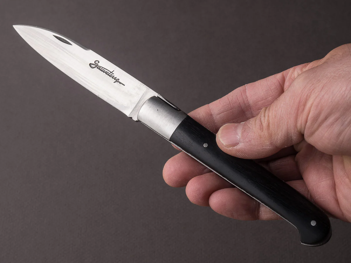 Laguiole en Aubrac - Folding Knife - Slip Joint - Sauveterre - 85mm - Ebony - Bolster - Image 3