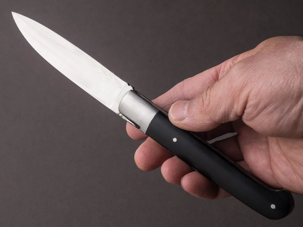 Laguiole en Aubrac - Folding Knife - Slip Joint - Sauveterre - 85mm - Ebony - Bolster - Image 4