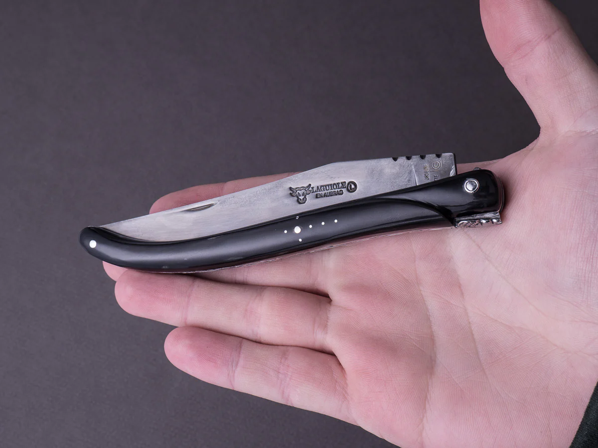 Laguiole en Aubrac - Folding Knife - 14cm Laguiole - Black Horn Handle - Image 7