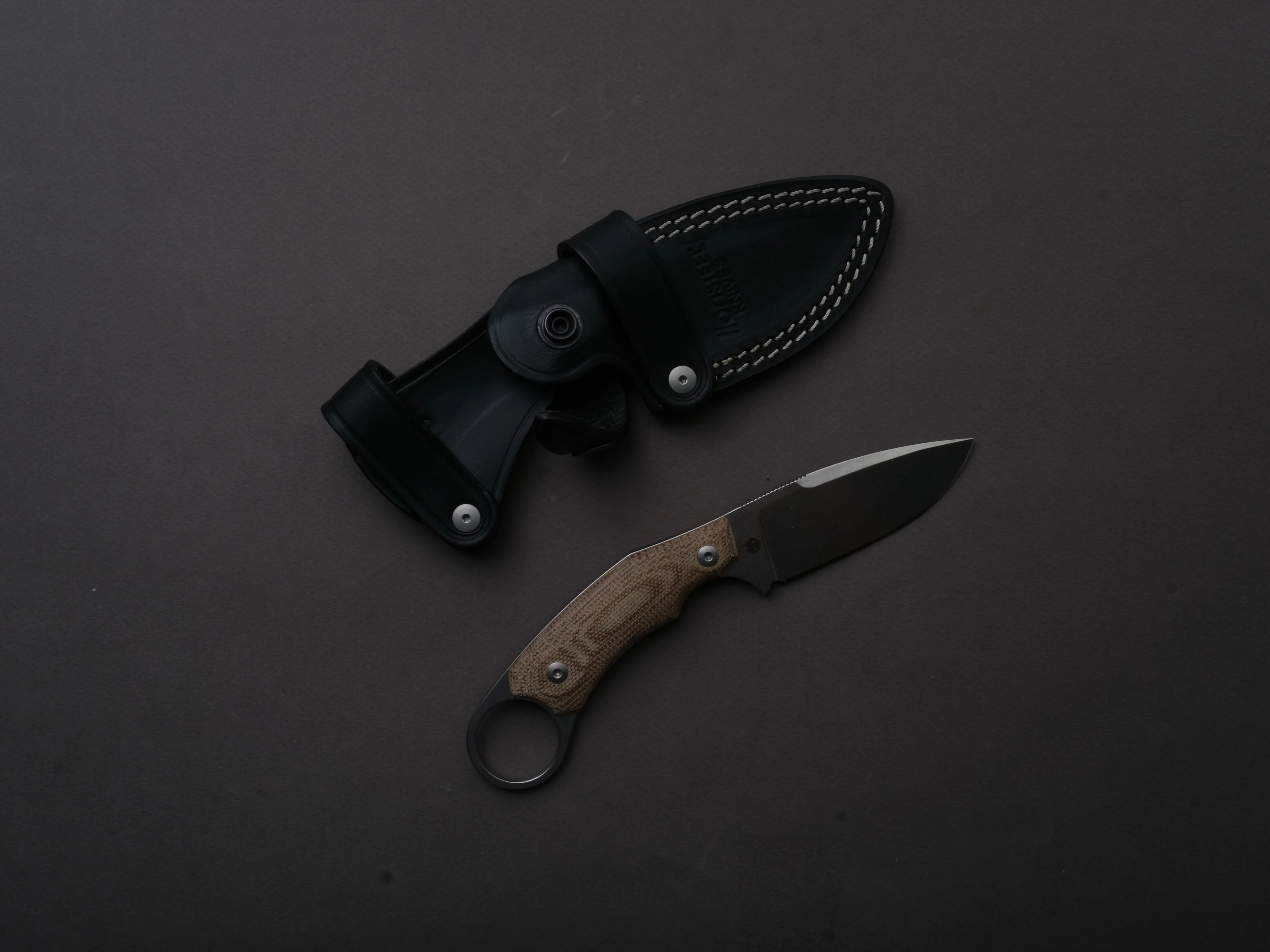 lionSTEEL - Fixed Blade - H2 - M390 - 75mm - Natural Micarda - Kydex Sheath - Image 3