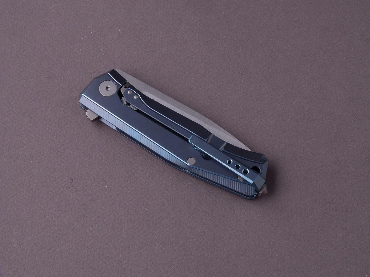 lionSTEEL - Folding Knife - Frame Lock - MYTO - M390 - 85mm - Titanium Blue - Image 3