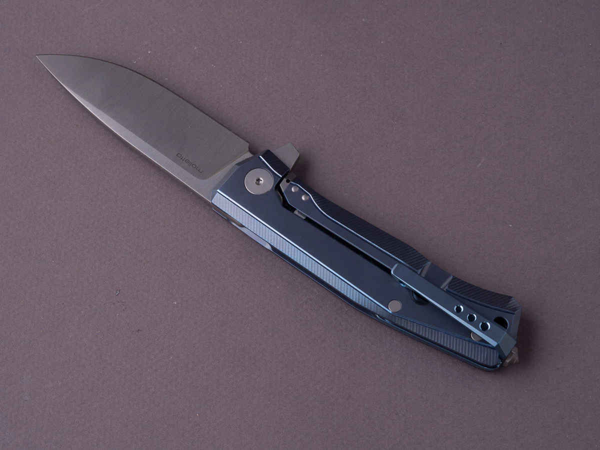 lionSTEEL - Folding Knife - Frame Lock - MYTO - M390 - 85mm - Titanium Blue - Image 5