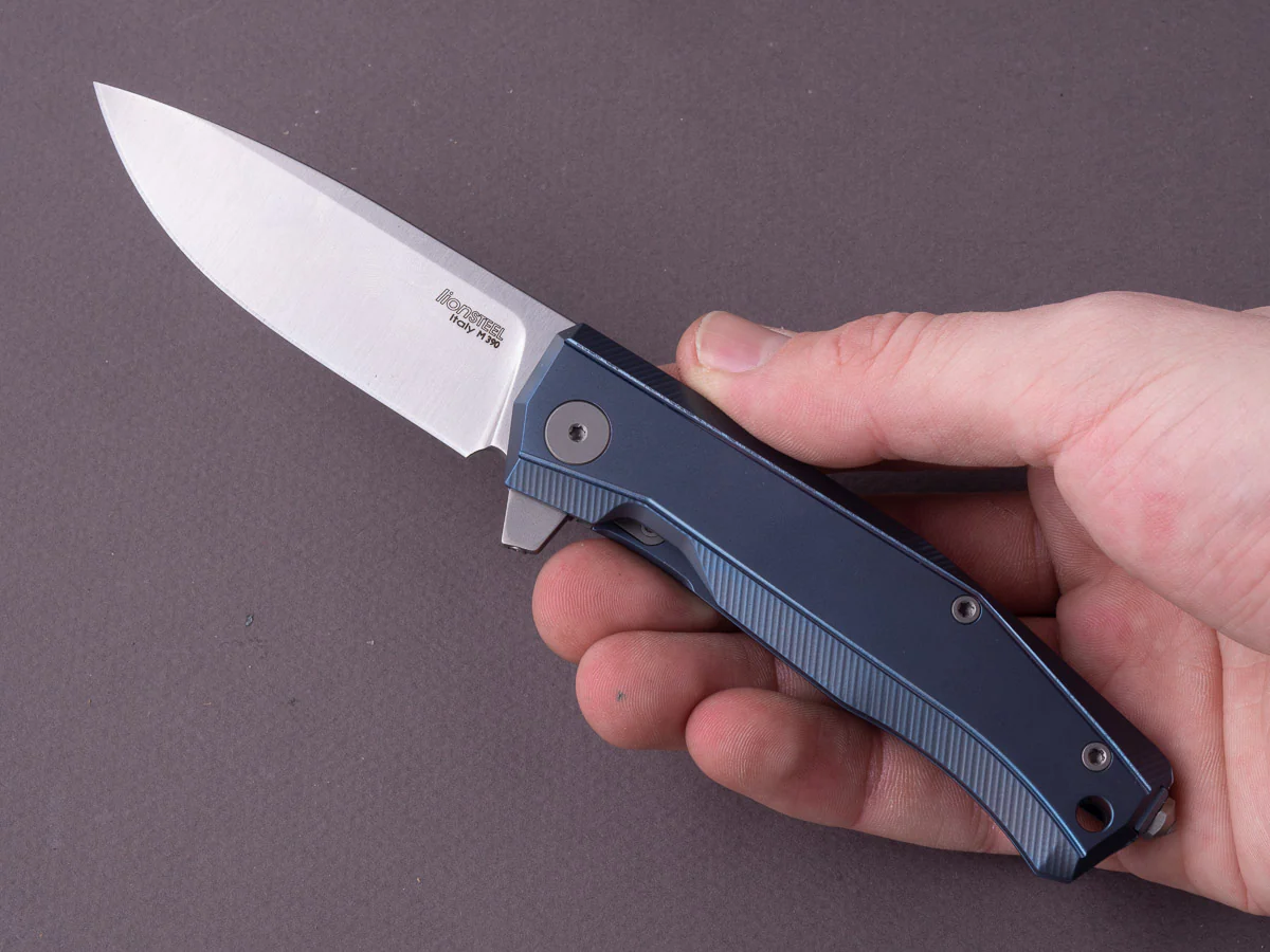 lionSTEEL - Folding Knife - Frame Lock - MYTO - M390 - 85mm - Titanium Blue - Image 6