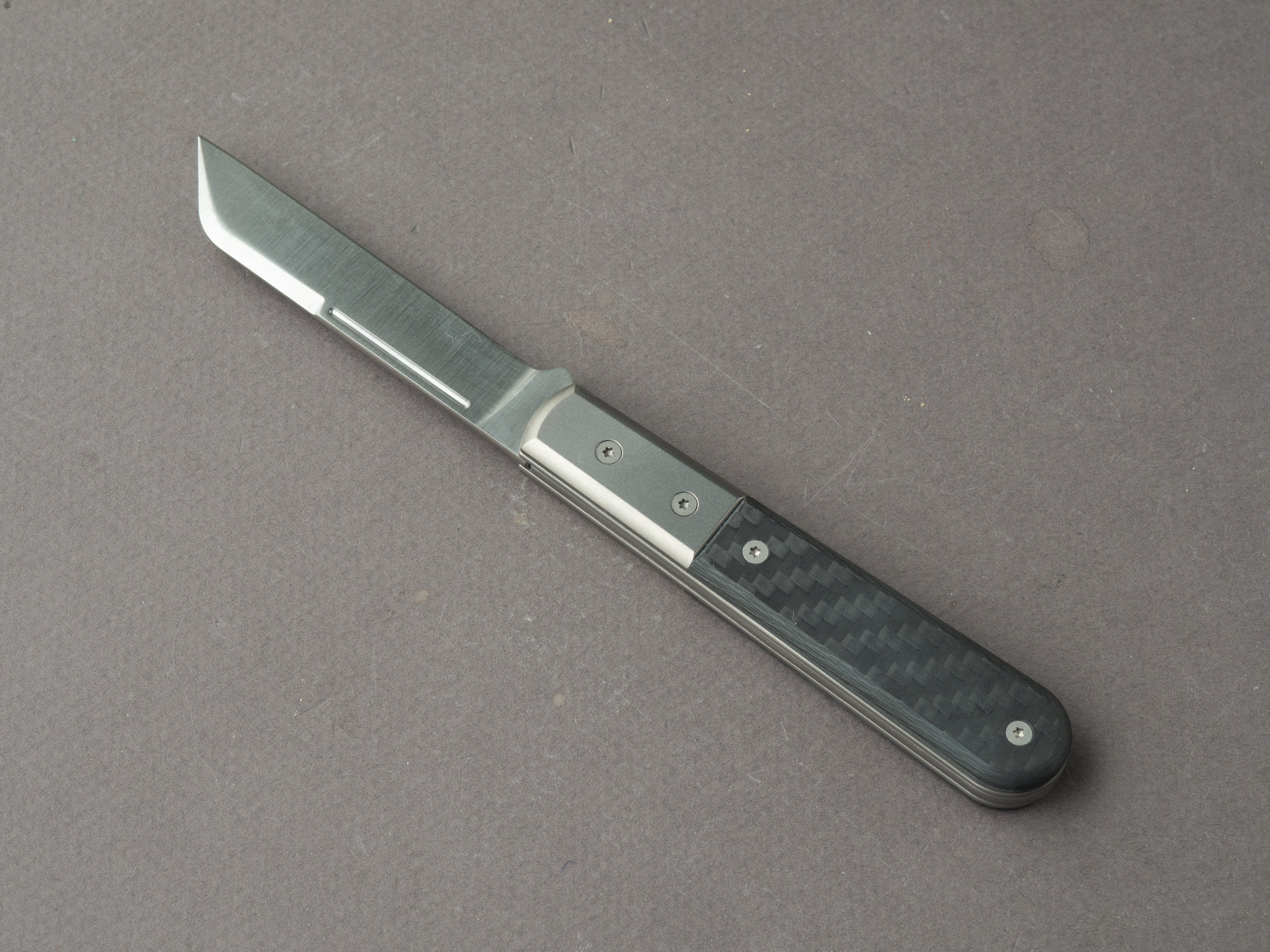 lionSTEEL - Folding Knife - Barlow - Dom - 65mm - M390 - Slip Joint - Carbon Fiber w/ Metal Bolster - Image 3