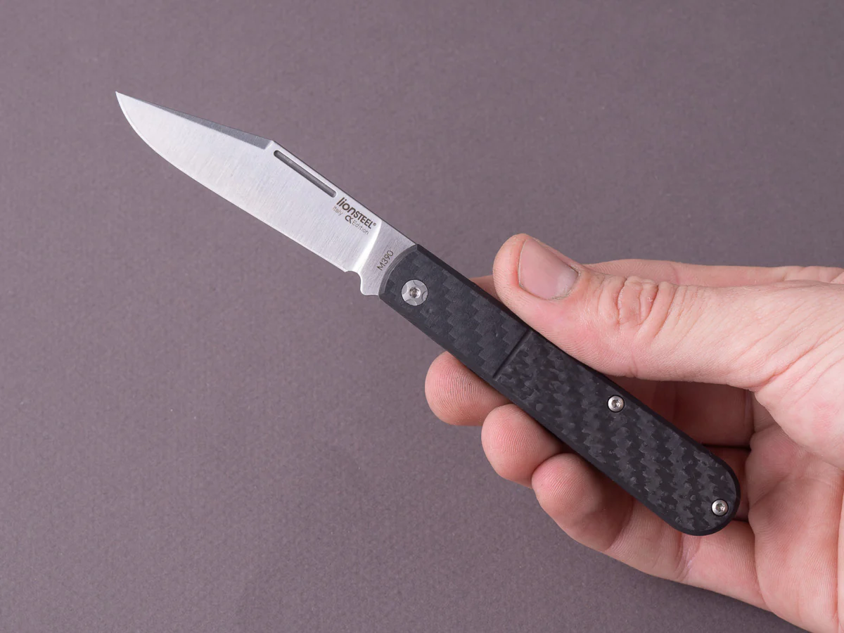 lionSTEEL - Folding Knife - Barlow - Shuffler - 65mm - M390 - Slip Joint - Carbon Fiber - Image 5