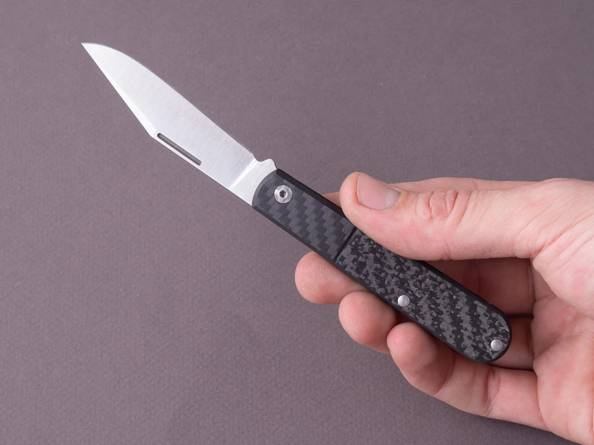 lionSTEEL - Folding Knife - Barlow - Shuffler - 65mm - M390 - Slip Joint - Carbon Fiber - Image 6