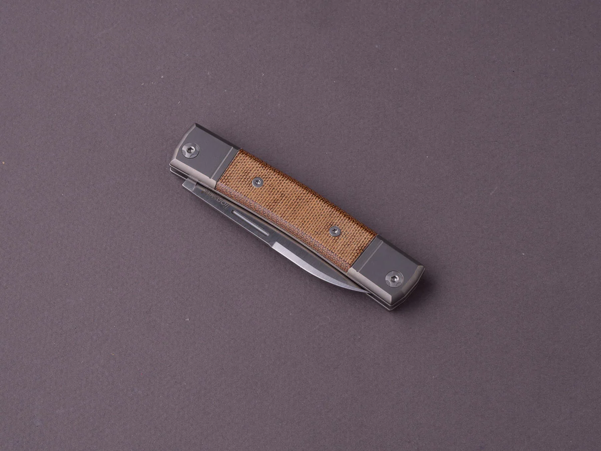 lionSTEEL - Folding Knife - bestMAN - Drop Point - 71mm - M390 - Slip Joint - Canvas Micarta - Image 2