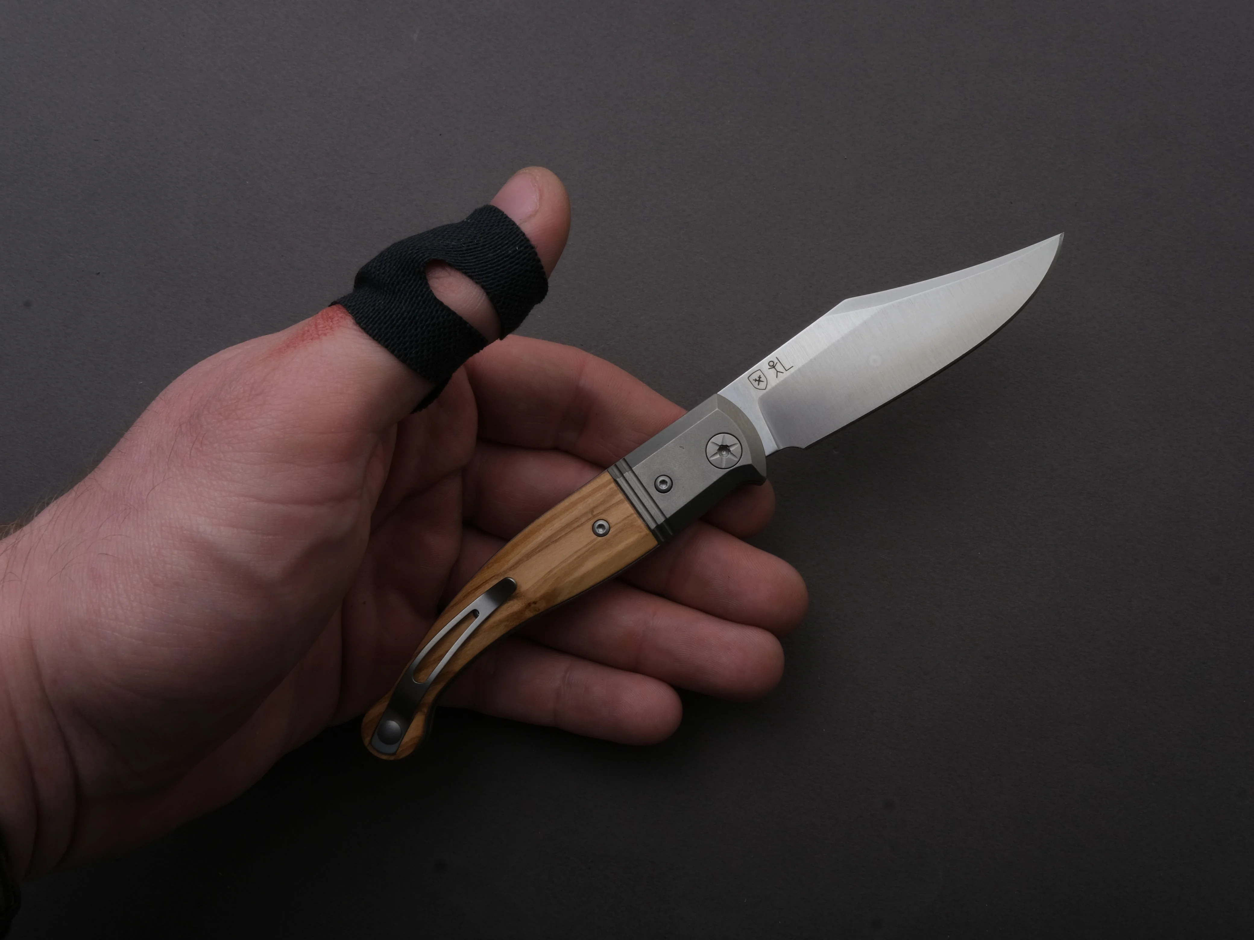 lionSTEEL - Folding Knife - GITANO - 85mm - Niolox - Slip Joint - Olive Wood Handle - Image 5