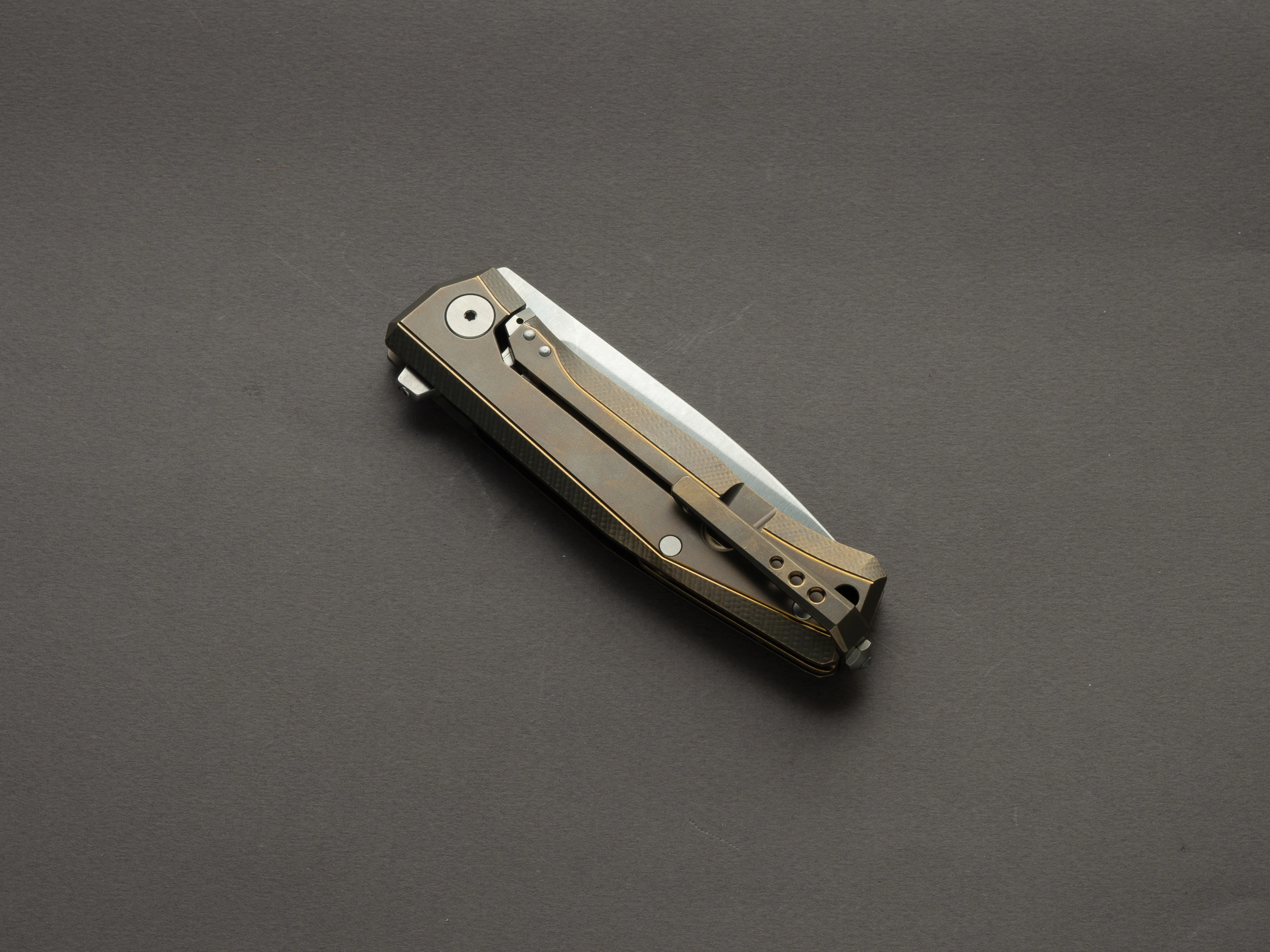 lionSTEEL - Folding Knife - Frame Lock - MYTO - M390 - 85mm - Bronze Titanium - Image 4